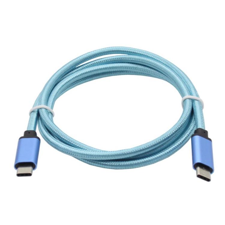 Podatkovno-polnilni kabel Type C 3.1 - Type C 3.1, moder, najlon