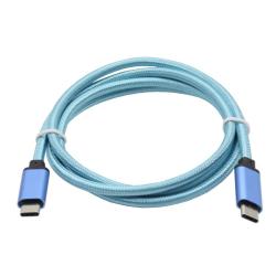 Podatkovno-polnilni kabel Type C 3.1 - Type C 3.1, moder, najlon