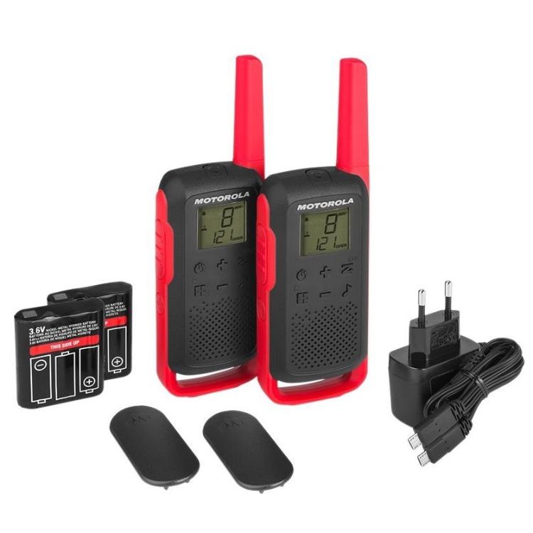 Motorola T62 Walkie Talkie, rdeč