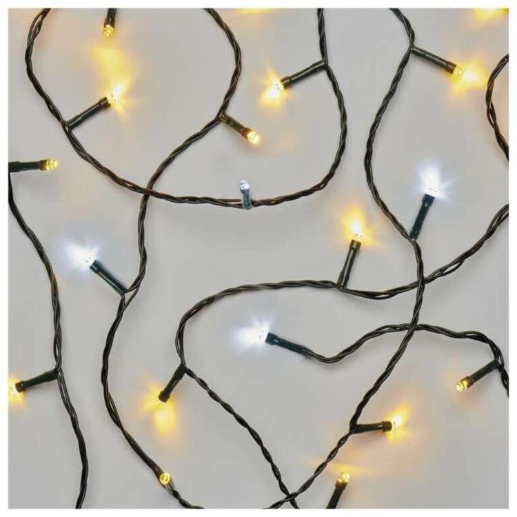 Božična veriga 120 LED, 12 m, zunanja in notranja, topla/hladna bela, časovnik