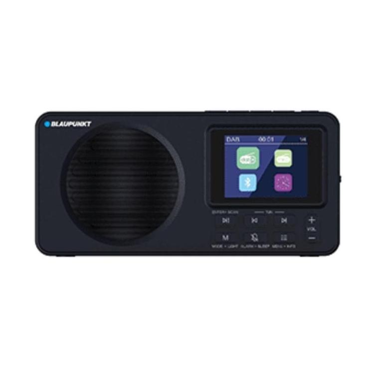 Prenosni radio Blaupunkt DR6BK z zaslonom, DAB+/FM, Bluetooth, kompakten dizajn s sprednjim zvočnikom