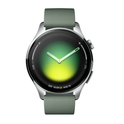 Xiaomi Watch 5 pametna ura, srebrna, okroglo ohišje, zamenljiv pašček, sodoben premium videz.