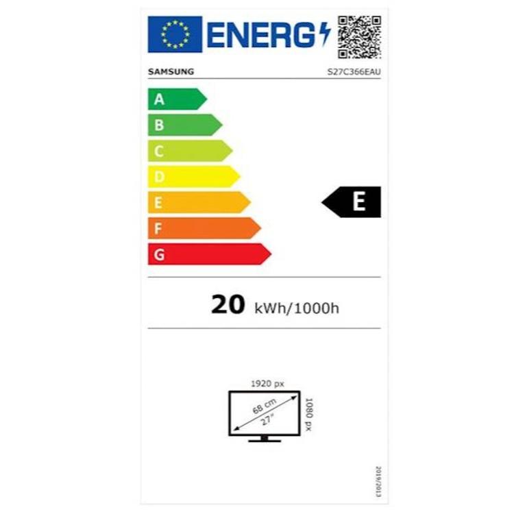 Monitor Samsung S27C366EAU, 27", VA, ukrivljen, 16:9, 1920 x 1080, HDMI, VGA