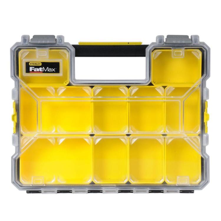 Stanley FatMax organizator za orodje z več predelki in prozornim pokrovom