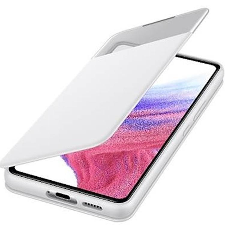 Originalna preklopna torbica S view Samsung Galaxy A53, bela