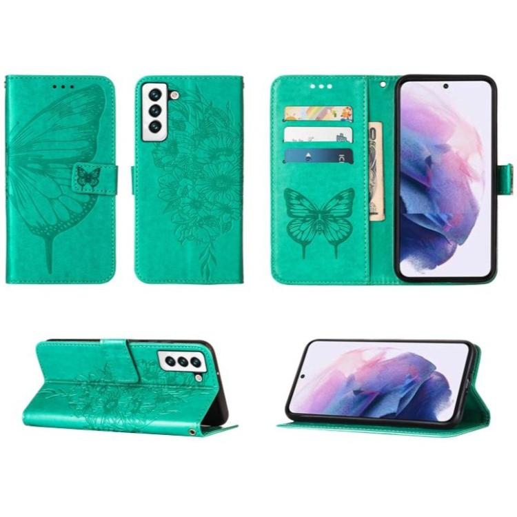 Samsung Galaxy S22+, preklopna torbica (WLGO-Butterfly), turkizna