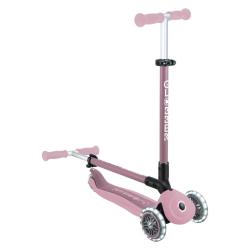 Otroški skiro v roza barvi z nastavljivim krmilom in tremi kolesi