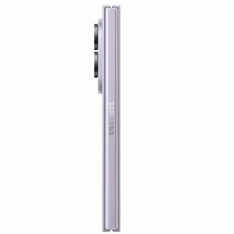 Zložljiv pametni telefon Galaxy Fold v sivkino vijolični barvi združuje eleganten dizajn, tanko konstrukcijo in velik notranji zaslon za napredno večopravilnost.