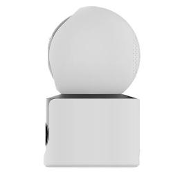 Stranski pogled na pametno kamero Xiaomi C500 z vrtljivo glavo in minimalističnim belim ohišjem.