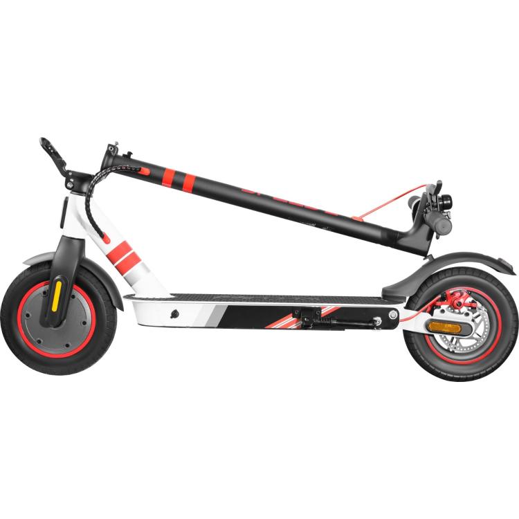 EGONI Speed 2.0 električni skiro z zložljivim okvirjem, disk zavoro in črno‑rdečo zasnovo