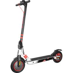 EGONI Speed 2.0 električni skiro belo‑črn z rdečimi poudarki in zložljivim mehanizmom