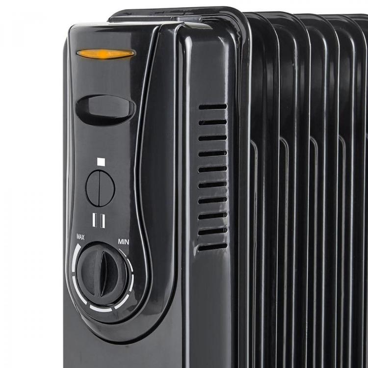 Električen oljni radiator VonHaus 2514060, 2000 W, črn