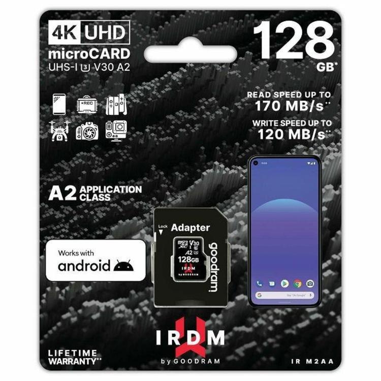Spominska kartica MicroSD Goodram 128GB, 170MB/s, IRDM M2A IR-M2AA-1280R12