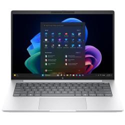 HP EliteBook z odprtim zaslonom Windows 11, ozkimi robovi in veliko sledilno ploščico za poslovno uporabo.