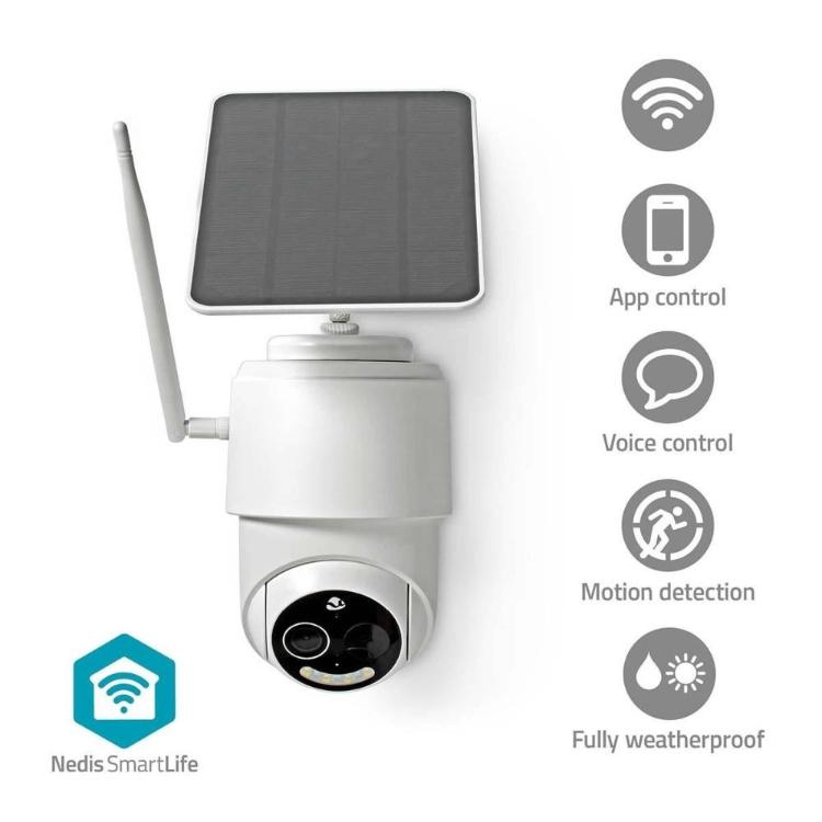 Pametna solarna kamera NEDIS WIFICBO50WT FHD IP65