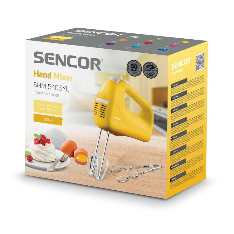 Ročni mešalnik Sencor SHM5406YL, rumen