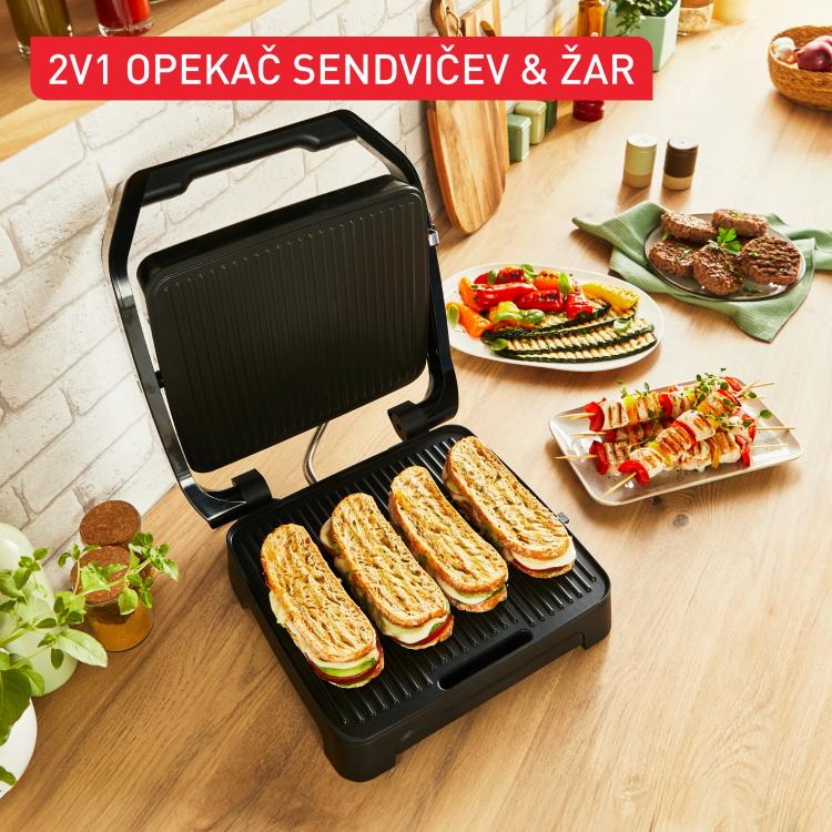 Opekač sendvičev Tefal Inicio Grill Adjust GC272D10