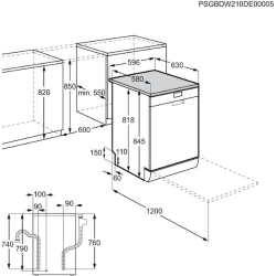 Pomivalni stroj Electrolux ESM48310SX, 44 db, inverter, inox