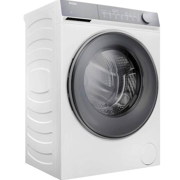 Pralni stroj Haier z velikimi vrati, sodobnim dizajnom in preglednim LED-prikazovalnikom združuje visoko zmogljivost, energetsko učinkovitost in udobno vsakodnevno uporabo.