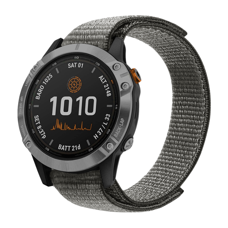Najlonski pašček Sport za uro Chameleon 26 mm, siva