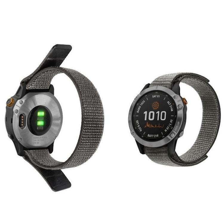 Najlonski pašček Sport za uro Chameleon 26 mm, siva