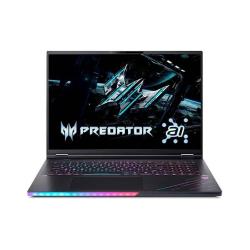 Sprednji pogled Acer Predator, velik zaslon, RGB svetlobni pas in zmogljiv gaming videz.