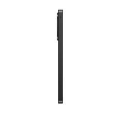 Samsung Galaxy A27 5G, črna, levi stranski pogled, tanek raven okvir, stranski pladenj za SIM, minimalističen dizajn.