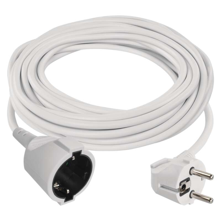 Podaljšek Emos 5 m / 1 vtičnica / beli / PVC / 1,5 mm2