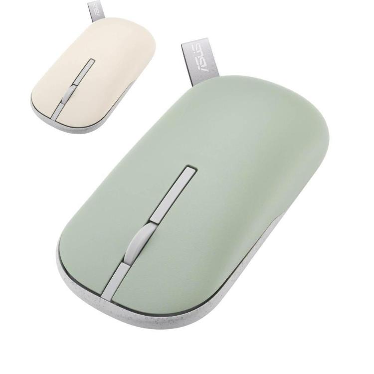 Brezžična miška Asus Marshmallow Mouse MD100, tiha, green tea latte in oat milk