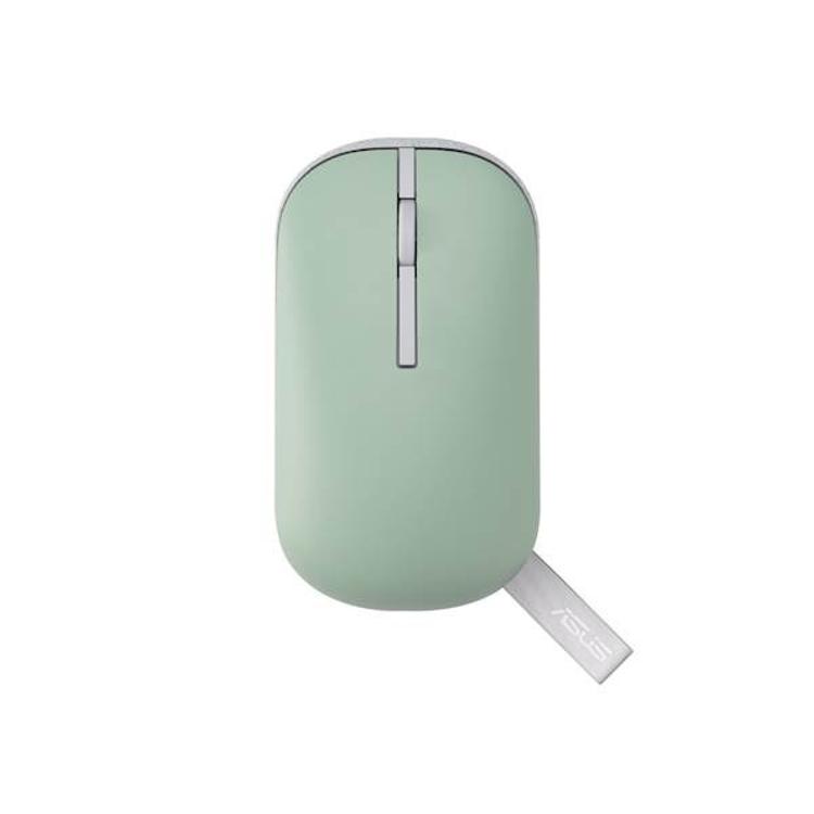 Brezžična miška Asus Marshmallow Mouse MD100, tiha, green tea latte in oat milk