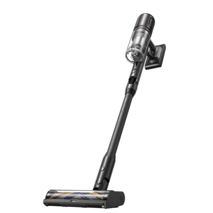 Brezžični pokončni sesalnik Dreame z motorizirano talno krtačo za učinkovito čiščenje tal in preprog.