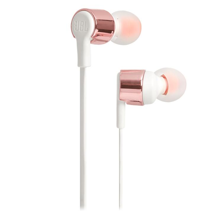 Slušalke JBL T210, žične stereo, mikrofon, belo-zlate (rose gold)_3