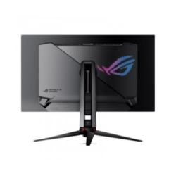 ASUS ROG Swift PG32UCDP, zadnja stran monitorja, RGB ROG logotip, ergonomsko stojalo, gaming ohišje.