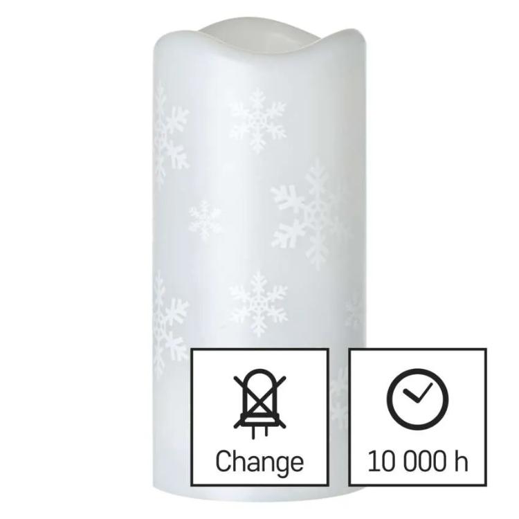 Božični LED projektor snežinke, 3x AAA, notranji, hladna bela