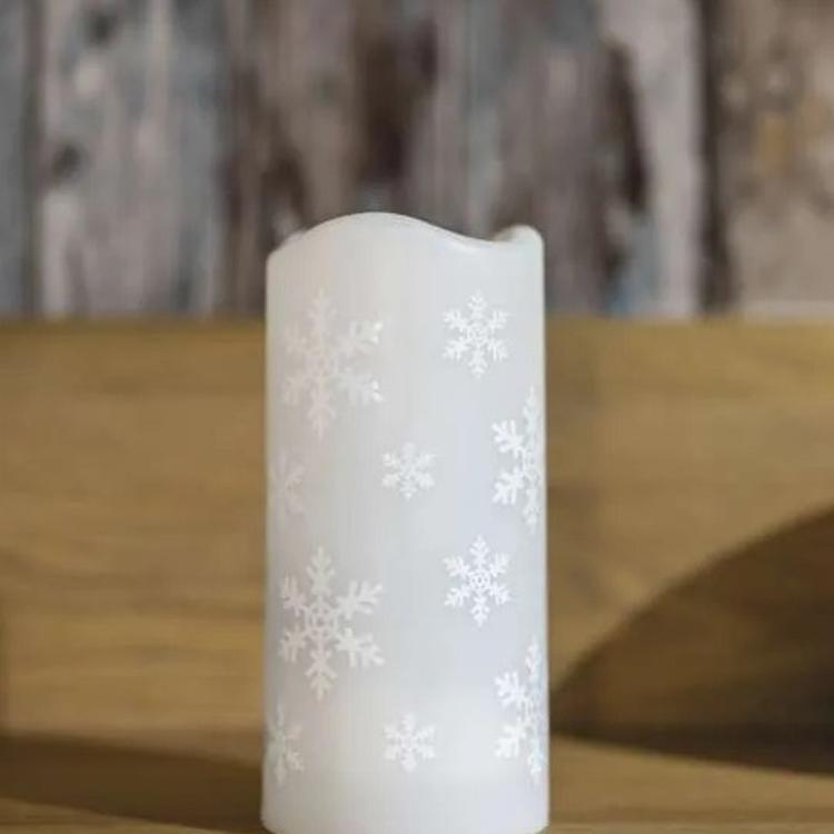 Božični LED projektor snežinke, 3x AAA, notranji, hladna bela