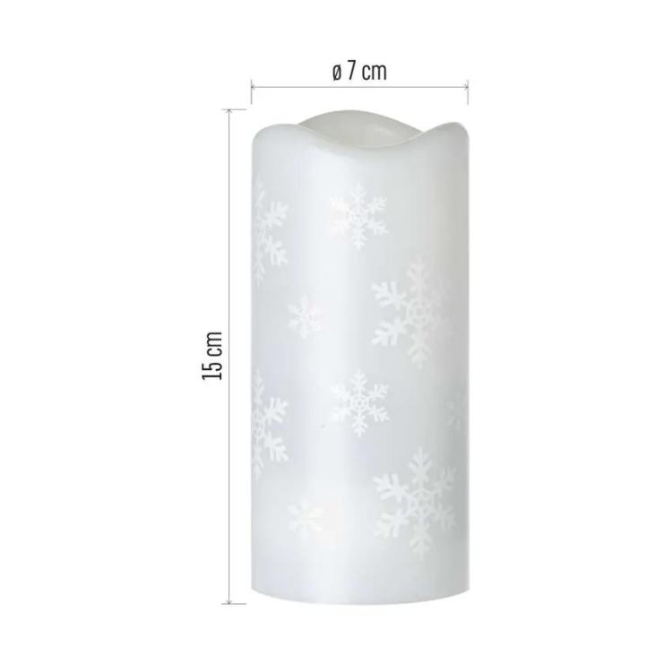 Božični LED projektor snežinke, 3x AAA, notranji, hladna bela