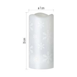 Božični LED projektor snežinke, 3x AAA, notranji, hladna bela
