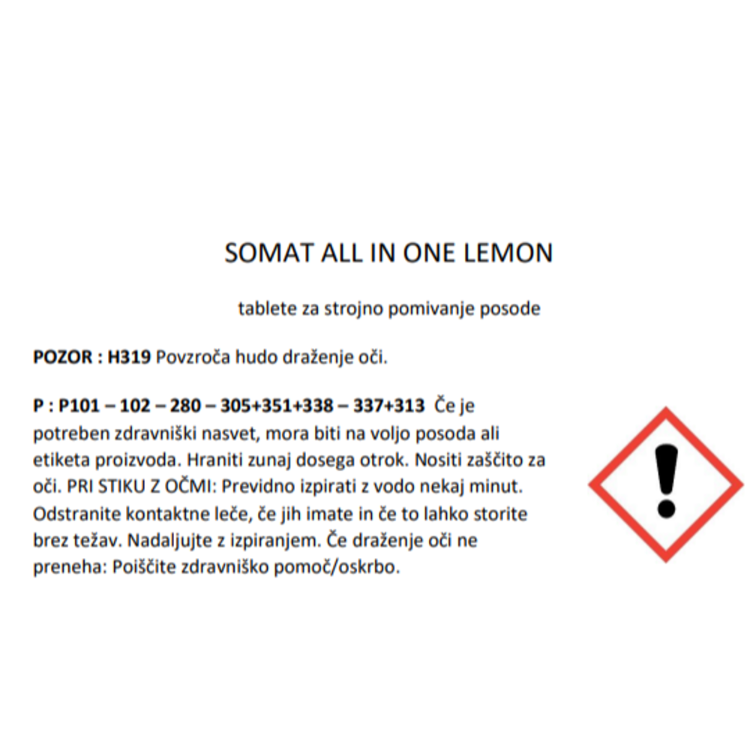 Tablete za strojno pomivanje posode Somat All in One Lemon & Lime, 90 tablet_1