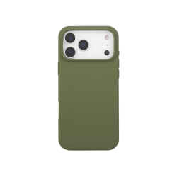 Silikonski zelen ovitek za Apple iPhone 17 Pro z mehkim (soft touch) zaključkom in natančno oblikovanim izrezom za kamero
