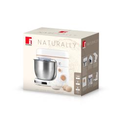 Embalaža kuhinjskega mešalnika z prikazom naprave in dodatnimi informacijami