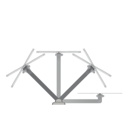 Meliconi stenski nosilec za TV, črn, prikaz nagiba in obračanja nosilca