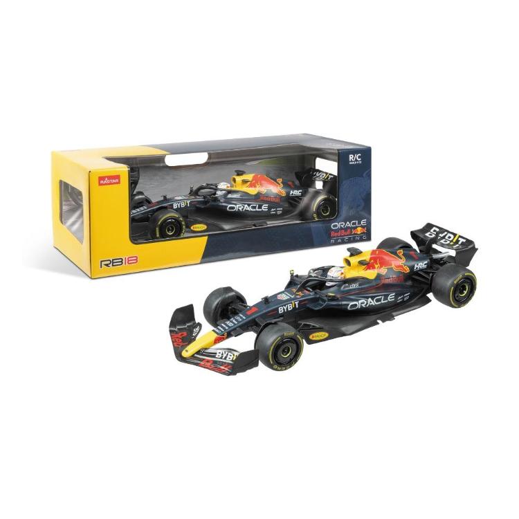 RC model dirkalnika Oracle Red Bull Racing RB18 v merilu 1:12 z embalažo Rastar.