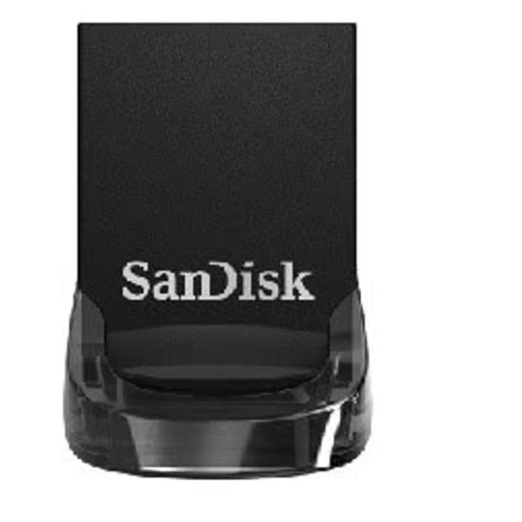 USB ključ SanDisk Ultra Fit, 3.1/3.0, 128 GB, črn, micro format - kovinski, strojna enkripcija