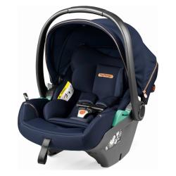 Otroški avtosedež Peg Perego v temno modri barvi, pogled spredaj z ročajem in oblazinjenjem