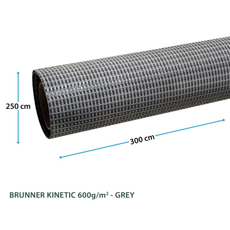 Podloga BRUNNER Kinetic, 250 x 500 cm, siva