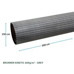 Podloga BRUNNER Kinetic, 250 x 500 cm, siva