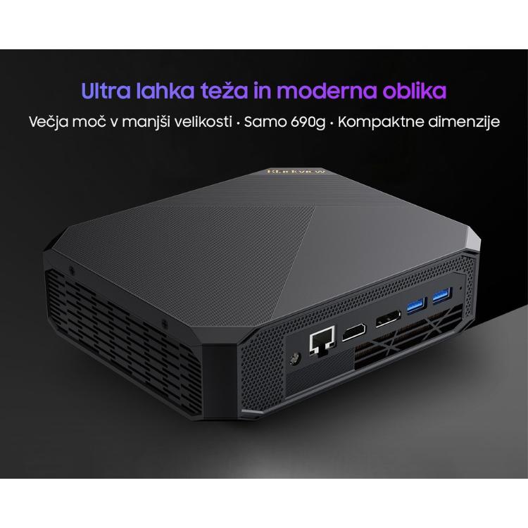 Mini namizni računalnik BlackView MP200, I5, 16GB RAM, 512 SSD, WIFI 6, Bluetooth 5.2, Ethernet, 4x USB 3.2, 1x HDMI, 1x Display Port, 1x USB Type-C, Win 11 Pro