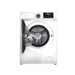 Odprt TCL pralno‑sušilni stroj CP1012WA0 z inox bobnom, širokim odpiranjem vrat in prostorno notranjostjo za enostavno nalaganje perila
