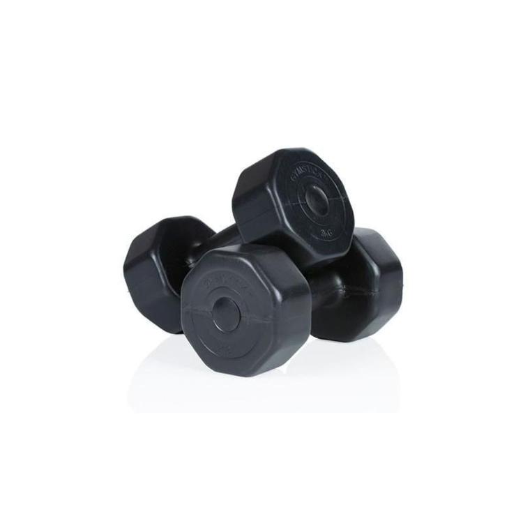 Dumbbells uteži 2X5kg, Gymstick vinyl, black