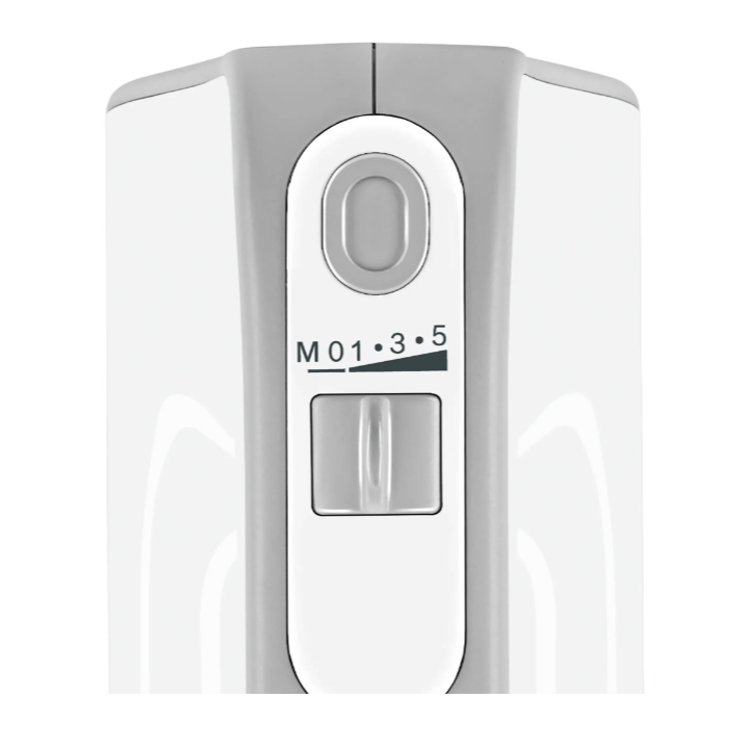 Gumb za nastavitev hitrosti na ročnem mešalniku z označenimi stopnjami